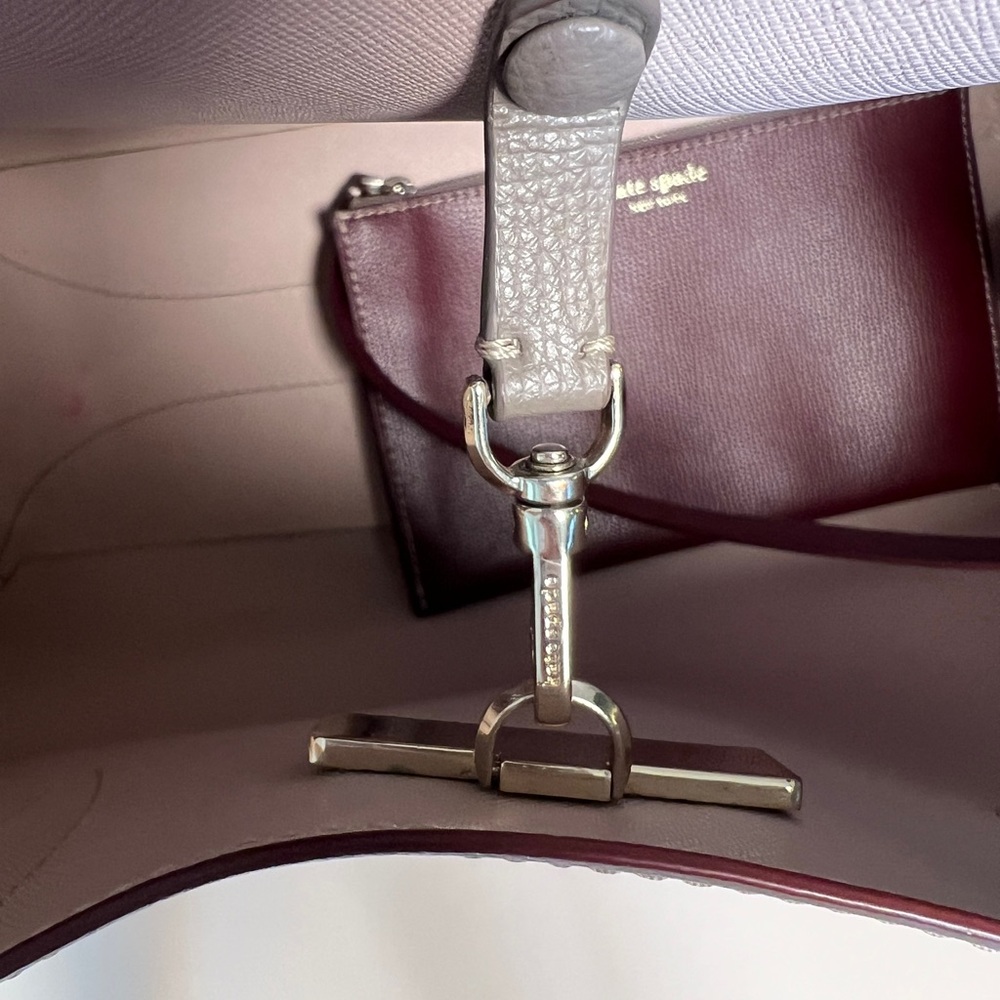 Kate Spade Kate Spade All Day Large Tote Gray, Taupe Saffiano Leather + Pouch - Picture 10 of 11